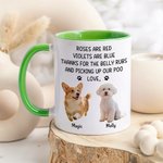 Personalizzato 1-3 Pet foto Paw Print 11 oz 15 oz tazza di ceramica con nomi uso quotidiano regalo di compleanno per l'amante del proprietario dell'animale domestico