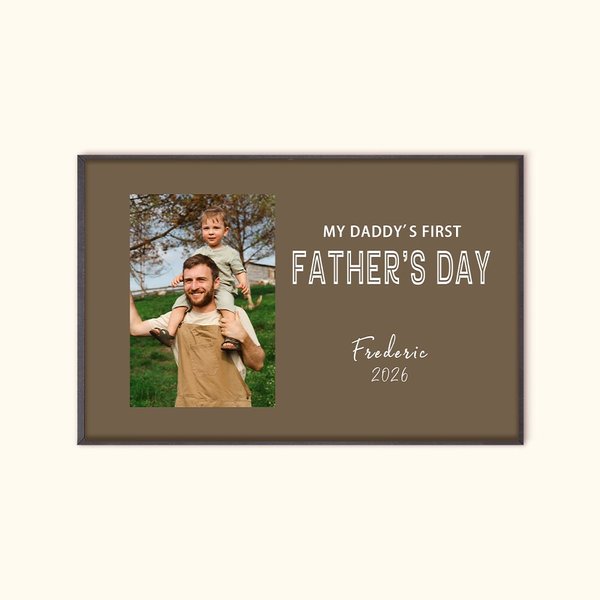 Marco de fotos personalizado con texto para el Día del Padre Día del Padre Regalo de cumpleaños para el padre Abuelo