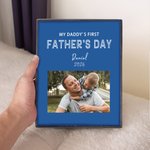 Gepersonaliseerd Mijn Papa's Eerste Vaderdag Fotolijst met Tekst Vaderdag Verjaardagscadeau voor Vader Opa