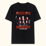 Personalised 2026 Graduate Proud Mom Dad T-shirt with Name and Photos Retro Bootleg Style Graduation Gift for Graduates