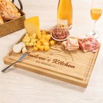 Personalisierte Herz Geste Name Datum Bambus Schneidebrett mit Saft Rille Housewarming Muttertag Geschenk für Mama