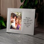 Personalized Leather Photo Frame with Text and Folding Stand Father's Day Gift for Dad Grandpa