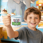 Personalised Cute Animal 12 oz Enamel Mug with Name Daily Use Birthday Gift for Boys Girls