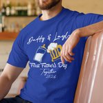 Biberon et chope de bière personnalisés T-shirt 100% coton et pyjama avec texte Cadeau d'anniversaire de la fête des pères pour le papa d'un enfant