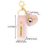 Cartone animato personalizzato Marsupilami Portachiavi con nome e specchio a forma di cuore Regalo di compleanno da damigella d'onore per donna | Callie × Marsupilami®