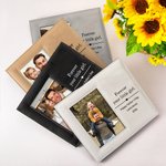 Personalized Leather Photo Frame with Text and Folding Stand Father's Day Gift for Dad Grandpa