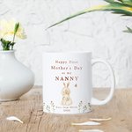 Set de Taza de Café y Posavasos de Cerámica Personalizados Feliz Primer Día de la Madre 11oz con Diseño de Abrazo de Animales Regalo del Día de la Madre para la Abuela Mamá