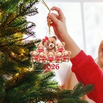 Spersonalizowana przezroczysta akrylowa ozdoba Mama Niedźwiedź i Dzieci Niedźwiedź z 1-10 imionami i rokiem Dekoracja na choinkę Rodzinny prezent na przyjęcie dla mamy i babci