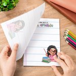 Bloc-notes personnalisé avec texte et 40/80 pages Appréciation de l'enseignant Cadeau de rentrée pour enseignants Éducateurs