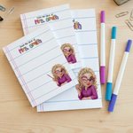 Bloc-notes personnalisé avec texte et 40/80 pages Appréciation de l'enseignant Cadeau de rentrée pour enseignants Éducateurs