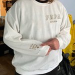 Personalized Faux Embroidered Heart on Sleeve T-Shirt Sweatshirt Hoodie with Est Year and 1-5 Kid Names Father's Day Gift for Dad Grandpa