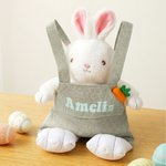 Conejito de Pascua personalizado Bolsa de tela con nombre Feliz Pascua Huevo de caza de regalo para los niños