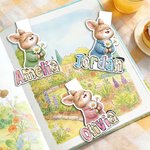 Marque-page magnétique personnalisé Daisy Bunny avec nom Cadeau d'anniversaire de Pâques pour les enfants rats de bibliothèque