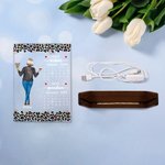 Lámpara de noche LED personalizada con estampado de leopardo para madre e hija con base de madera Decoración de escritorio para el hogar Regalo de cumpleaños para el Día de la Madre para mamá y abuela 7