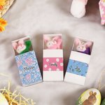 Personalised Cute Tiny Felt Easter Bunny in Matchbox with Name and Scarf First Easter Gift for Newborns Boys Girls