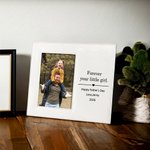 Personalized Leather Photo Frame with Text and Folding Stand Father's Day Gift for Dad Grandpa