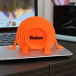 Henkilökohtainen Bright Orange Clay Pigeon figuuri nimi numero Desk Decor syntymäpäivälahja pojille Miehet ampumaurheilun harrastajille