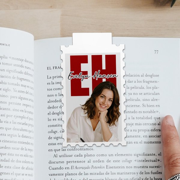Personalisierte Stempel Design Foto magnetische Lesezeichen Clip mit Namen und Datum Lesen Zubehör Geburtstag Geschenk für Buchliebhaber Freunde