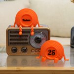 Henkilökohtainen Bright Orange Clay Pigeon figuuri nimi numero Desk Decor syntymäpäivälahja pojille Miehet ampumaurheilun harrastajille