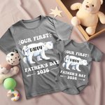 Set di orsi personalizzati Migliore abbinamento tra papà e bambino Camicia Il nostro primo regalo per la festa del papà per il nuovo papà Lui
