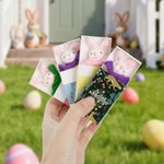 Personalised Cute Tiny Felt Easter Bunny in Matchbox with Name and Scarf First Easter Gift for Newborns Boys Girls