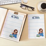 Bloc-notes personnalisé avec texte et 40/80 pages Appréciation de l'enseignant Cadeau de rentrée pour enseignants Éducateurs