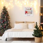 Personalized Baby's First Christmas Picture Framed Canvas Painting with Text Wall Decor Christmas Gift for Newborn New Mom Dad