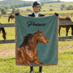 Foto personalizada de caballo Borla Suave manta con nombre Decoración del hogar Fiesta Cumpleaños Aniversario Regalo para los amantes del caballo