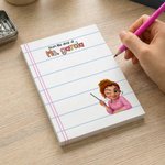 Bloc-notes personnalisé avec texte et 40/80 pages Appréciation de l'enseignant Cadeau de rentrée pour enseignants Éducateurs