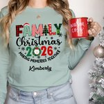 Personalised Family Christmas Making Memories Together T-shirt Sweatshirt Baby Onesie Christmas Gift for Mother Father Kids