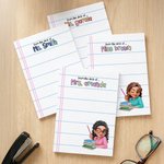 Bloc-notes personnalisé avec texte et 40/80 pages Appréciation de l'enseignant Cadeau de rentrée pour enseignants Éducateurs