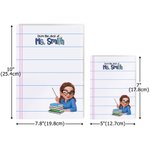 Bloc-notes personnalisé avec texte et 40/80 pages Appréciation de l'enseignant Cadeau de rentrée pour enseignants Éducateurs