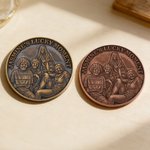 Personligt Avatar-foto rött guld minnesmynt med text födelsedag årsdag present till vän familj