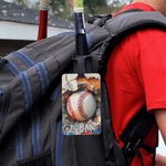 Personalised Ball Sports Travel Luggage Tag with Name and Number Travel Essentials Birthday Gift for Sport Lovers