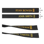 Personalisierter schwarzer Gürtel mit 1-4 Zeilen besticktem Text Geschenk zur Gürtelprüfung oder zum Geburtstag für Karateka oder Taekwondo-Sportler