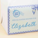 Personalized Cute Happy Easter Bunny Bow Gift Box with Handle and Name Easter Party Gift for Kids
