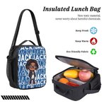 Personalized Cute Cartoon Black Boy Word Cloud Backpack Lunch Bag Pencil Case Set with Name Back to School Birthday Gift for Boys