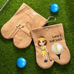 Personalisierte Cartoon Charakter Golfball Tasche mit Initialen und Namen Golf Zubehör Geburtstagsgeschenk für Golfliebhaber