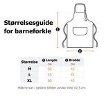 Personlig barneforkle og kokkehatt sett med søt magisk enhjørning og navn til matlaging og lek perfekt som bursdags og feriegave til barn