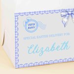 Personalized Cute Easter Bunny Bow Gift Box with Handle and Name Easter Party Gift for Boys Girls