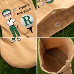 Personalisierte Cartoon Charakter Golfball Tasche mit Initialen und Namen Golf Zubehör Geburtstagsgeschenk für Golfliebhaber