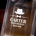 Gepersonaliseerd Vlinderdasje Mannen Portret Decanteerfles Whiskeyglas Houten Doos met Naam Vaderdag Verjaardag Verjaardagscadeau voor Man