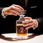 Gepersonaliseerd Vlinderdasje Mannen Portret Decanteerfles Whiskeyglas Houten Doos met Naam Vaderdag Verjaardag Verjaardagscadeau voor Man