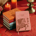 Personalised Auspicious Word Horse Chinese-Style 2026 Planner A5 Notebook with Name New Year Daily Use Gift for Colleague Student Friend