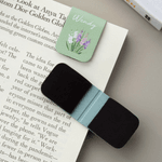Personalisierter magnetischer Lesezeichen-Clip | aus PU-Leder | mit Geburtsblumen-Strauß und Namen | Geburtstag Geschenk für Bücherliebhaber