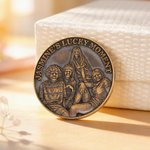 Personligt Avatar-foto rött guld minnesmynt med text födelsedag årsdag present till vän familj