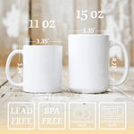 Personalised Street Style Soccer Club 11 oz 15 oz Ceramic Mug Coaster with Text and Name Game Day Birthday Gift for Soccer Lover