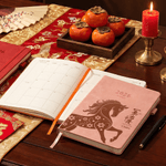 Personalised Auspicious Word Horse Chinese-Style 2026 Planner A5 Notebook with Name New Year Daily Use Gift for Colleague Student Friend