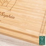 Personalisiertes Schneidebrett mit Foto- und Text-Gravur | FSC®-zertifizierte Nachhaltigkeit | Küchendeko | Einweihung Geschenk für Familie Freunde