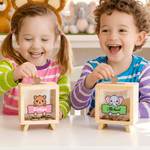 Personalized Cute Animal Wooden Clear Piggy Bank Money Box with Name Birthday Gift for Kids